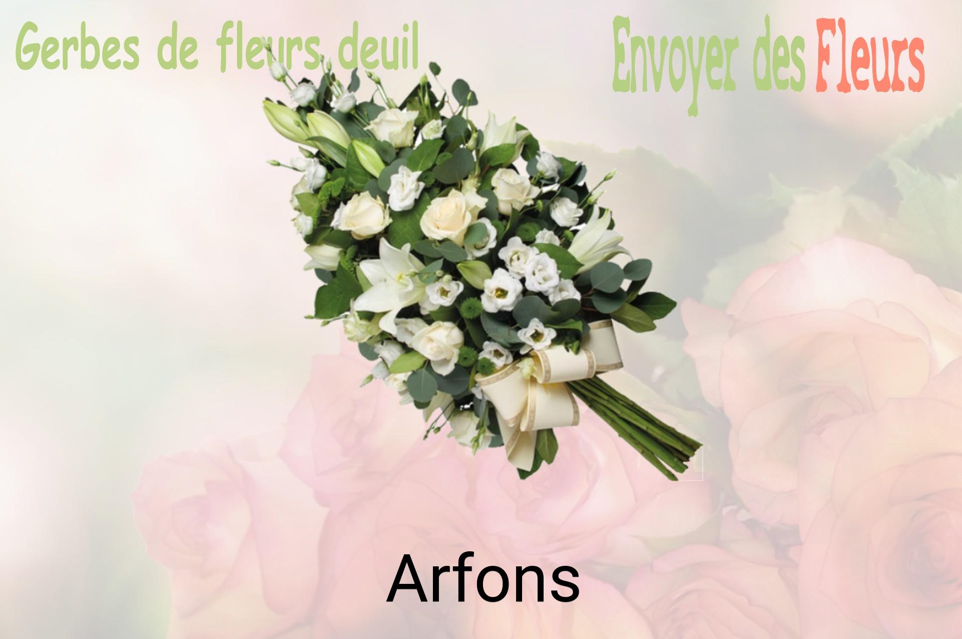 Gerbe de fleurs de deuil livrée à Arfons